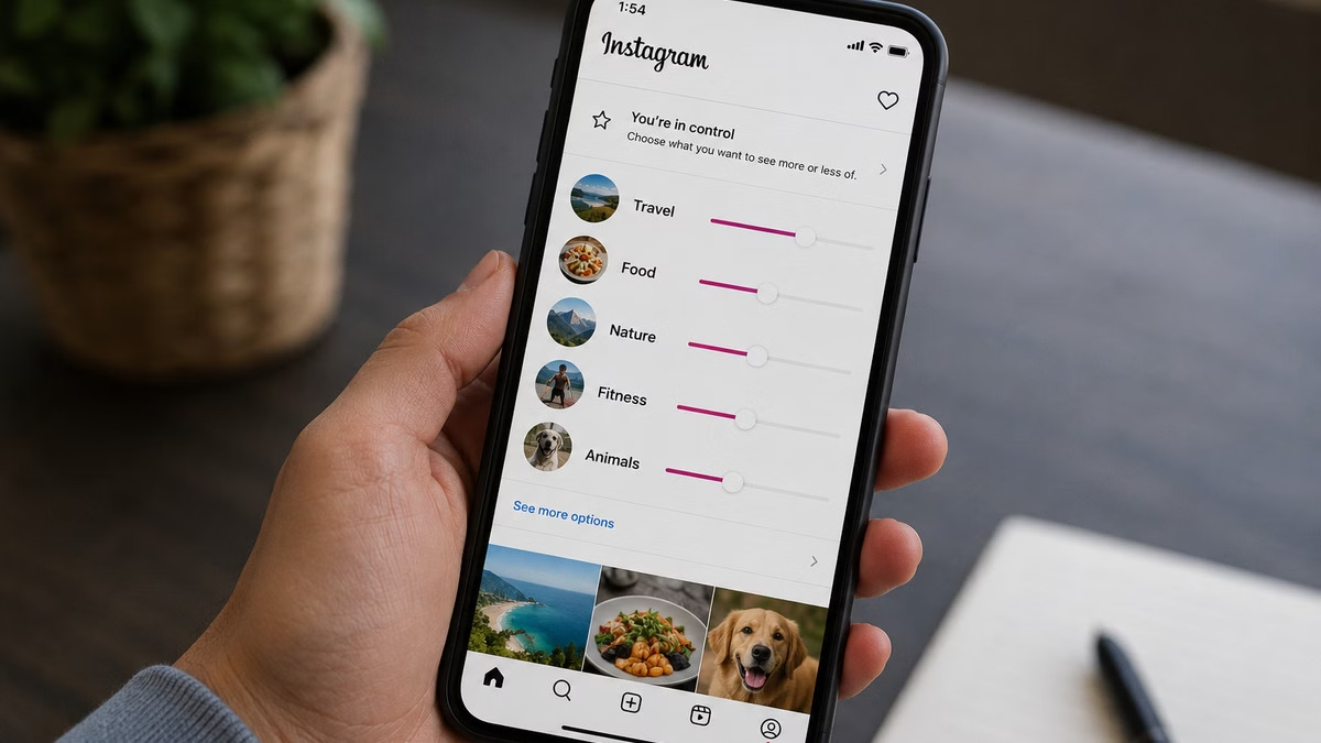 Instagram Lets Users Fully Personalize Their Algorithm Across Main Feed